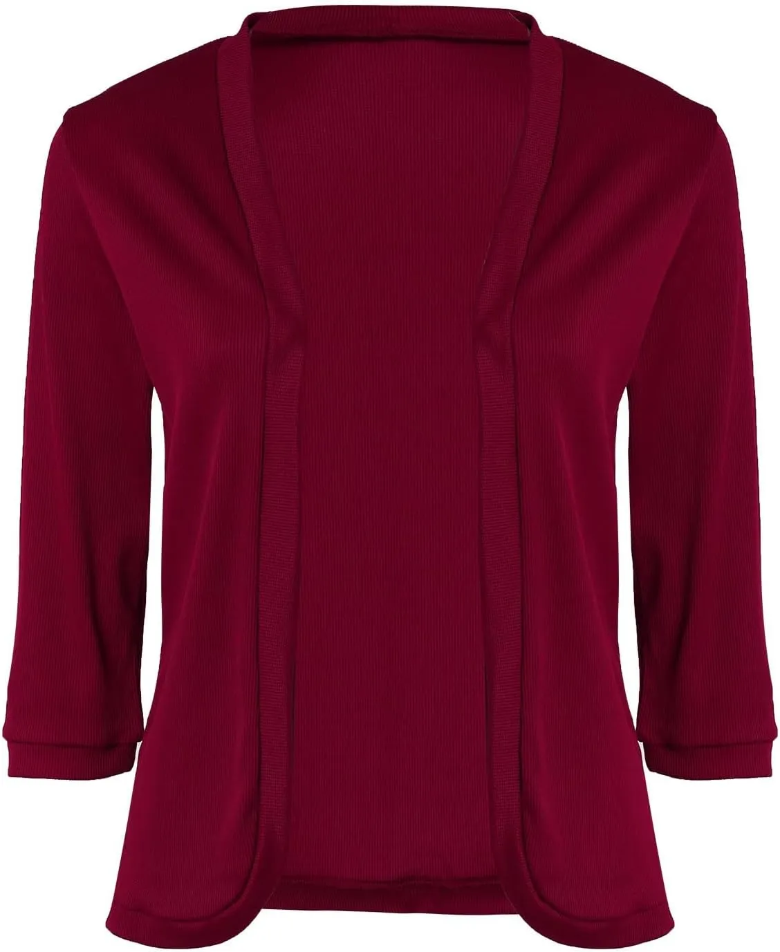 2023 Women's Casual Lightweight Coat Short Open Front Cardigans Soft Draped Ruffles 3/4 Sleeve Cardigan Fall Soft Kimono