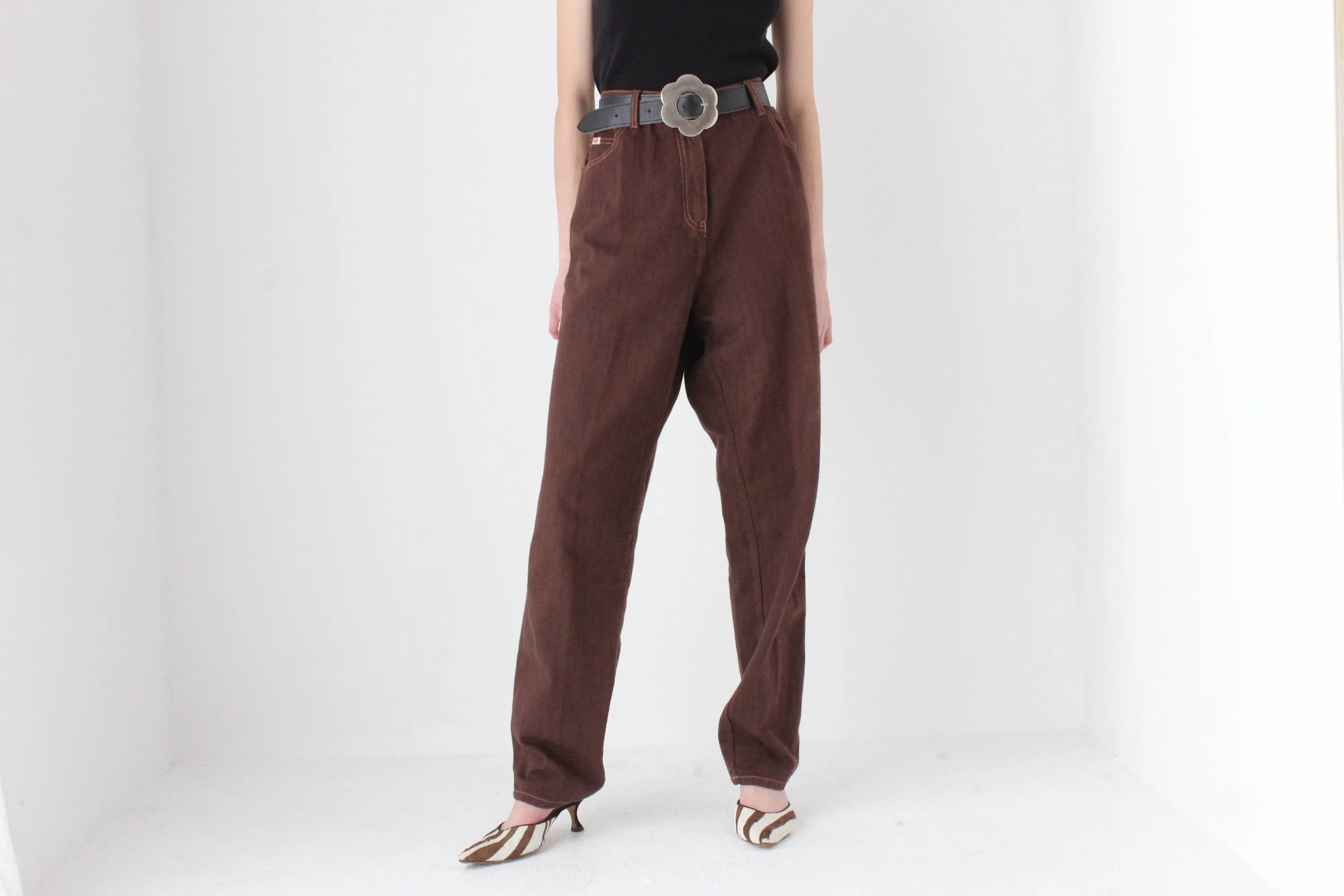 90s Chocolate Soft, Relaxed Denim Mom Jeans
