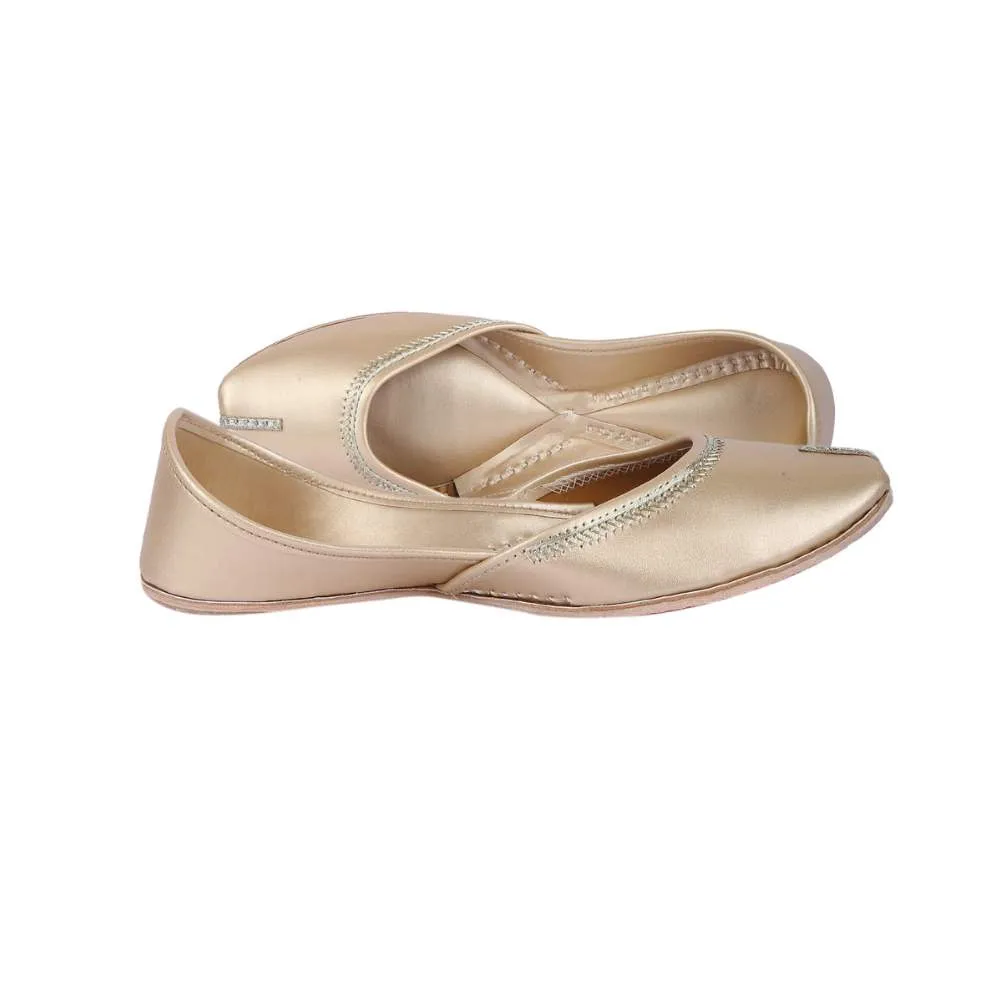 Beige Women Hand-Crafted Jutti  | Summery | Festive And Casual | Day Wear