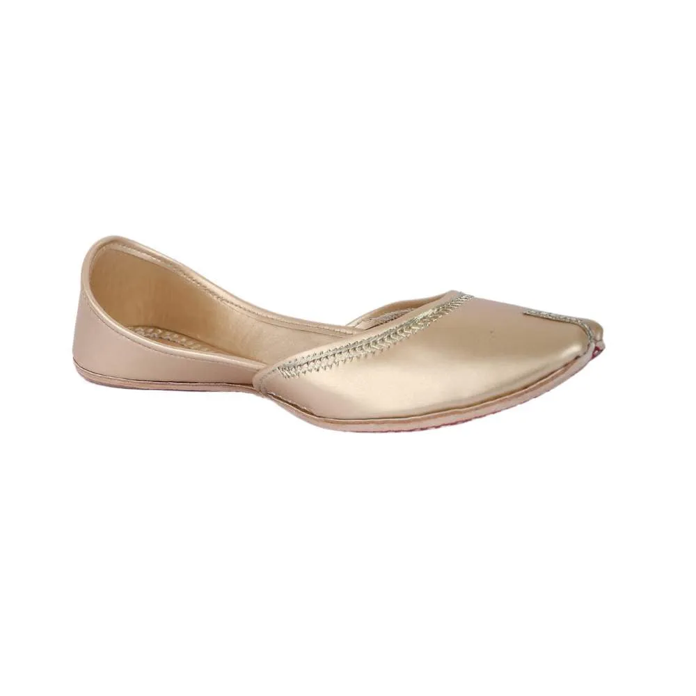 Beige Women Hand-Crafted Jutti  | Summery | Festive And Casual | Day Wear