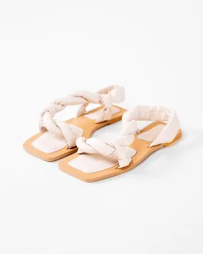 Braided Style Summer Trending Flats In White