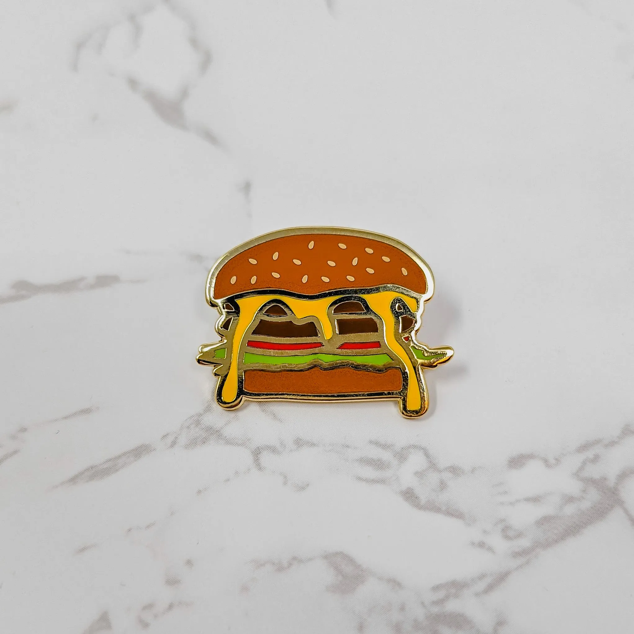 Cheeseburger Enamel Pin