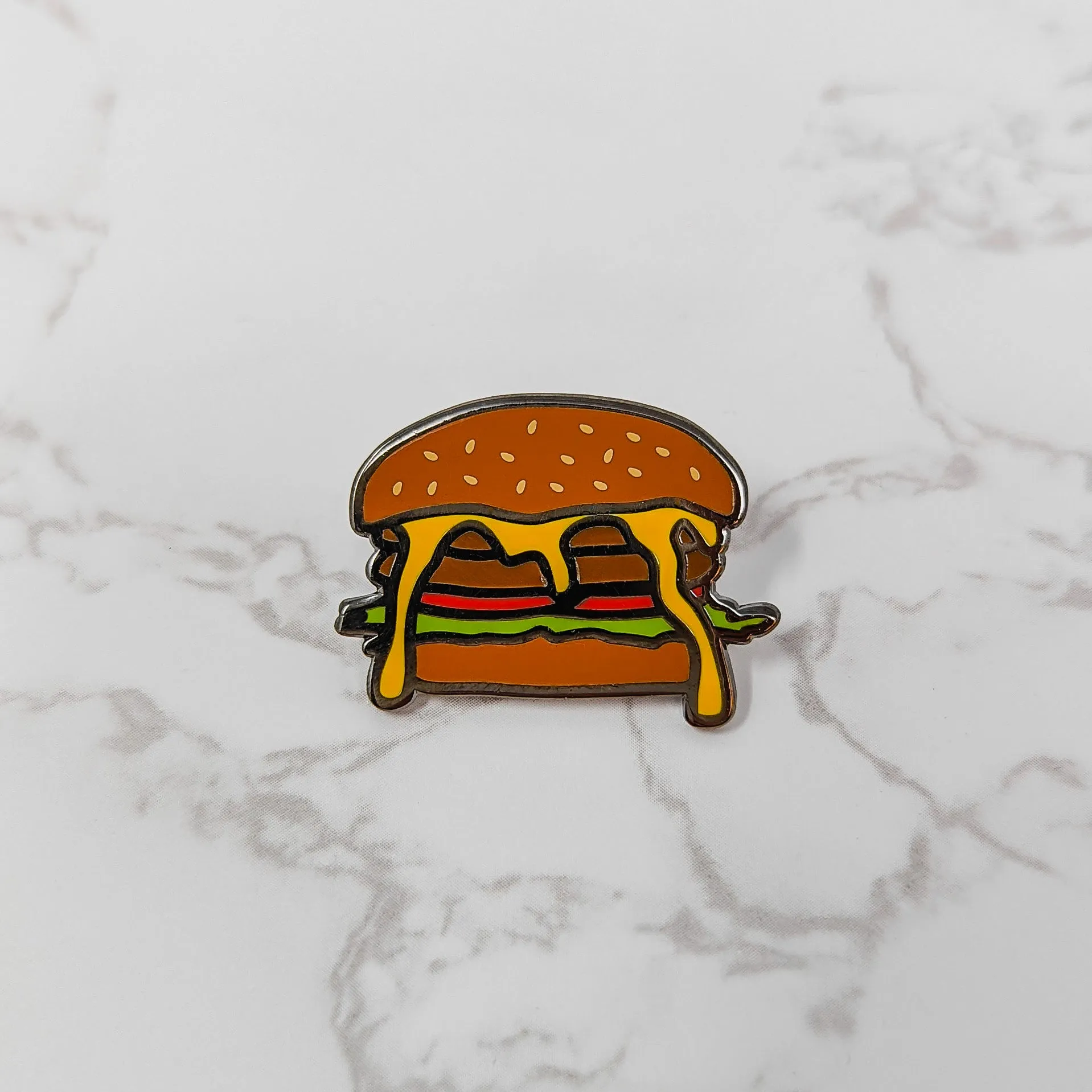 Cheeseburger Enamel Pin