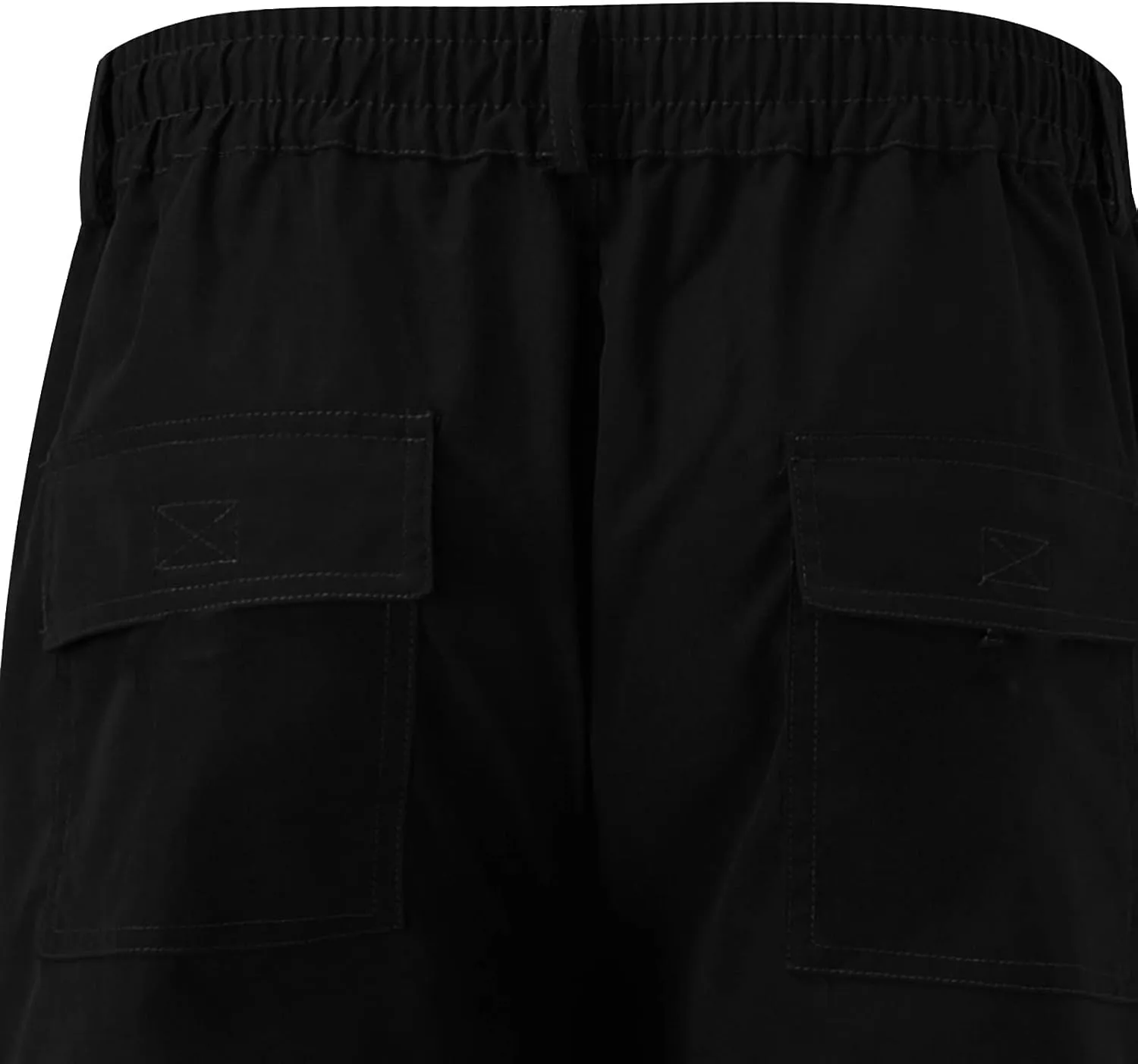 Classic Large Size Men's Pants with Pockets Comfortable Stretch Sweatpants Autumn and Winter Solid Color Cargo Pants