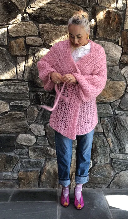 DIY Kit - Fisherman Rib Cardigan - Mohair So Soft