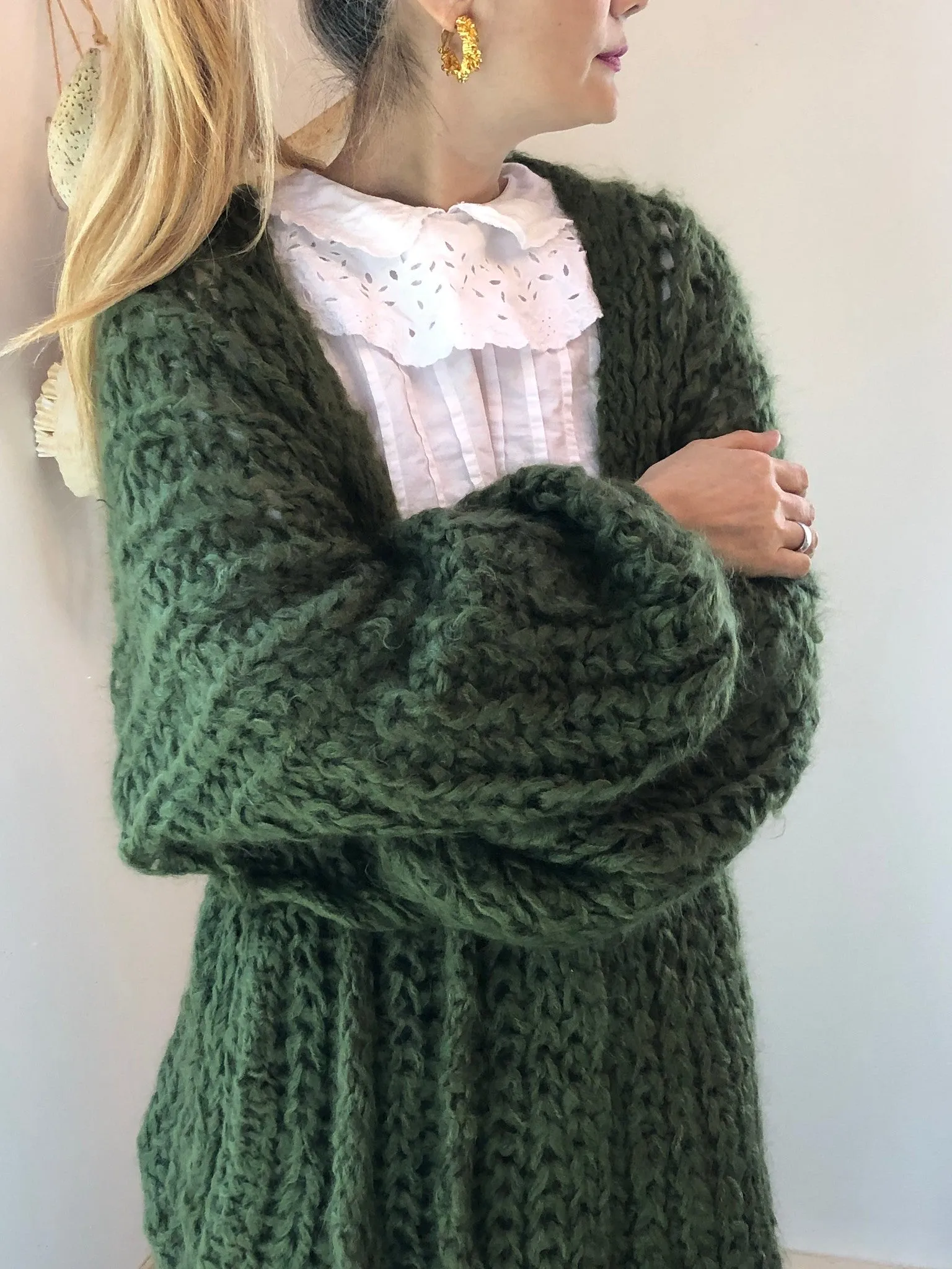 DIY Kit - Fisherman Rib Cardigan - Mohair So Soft