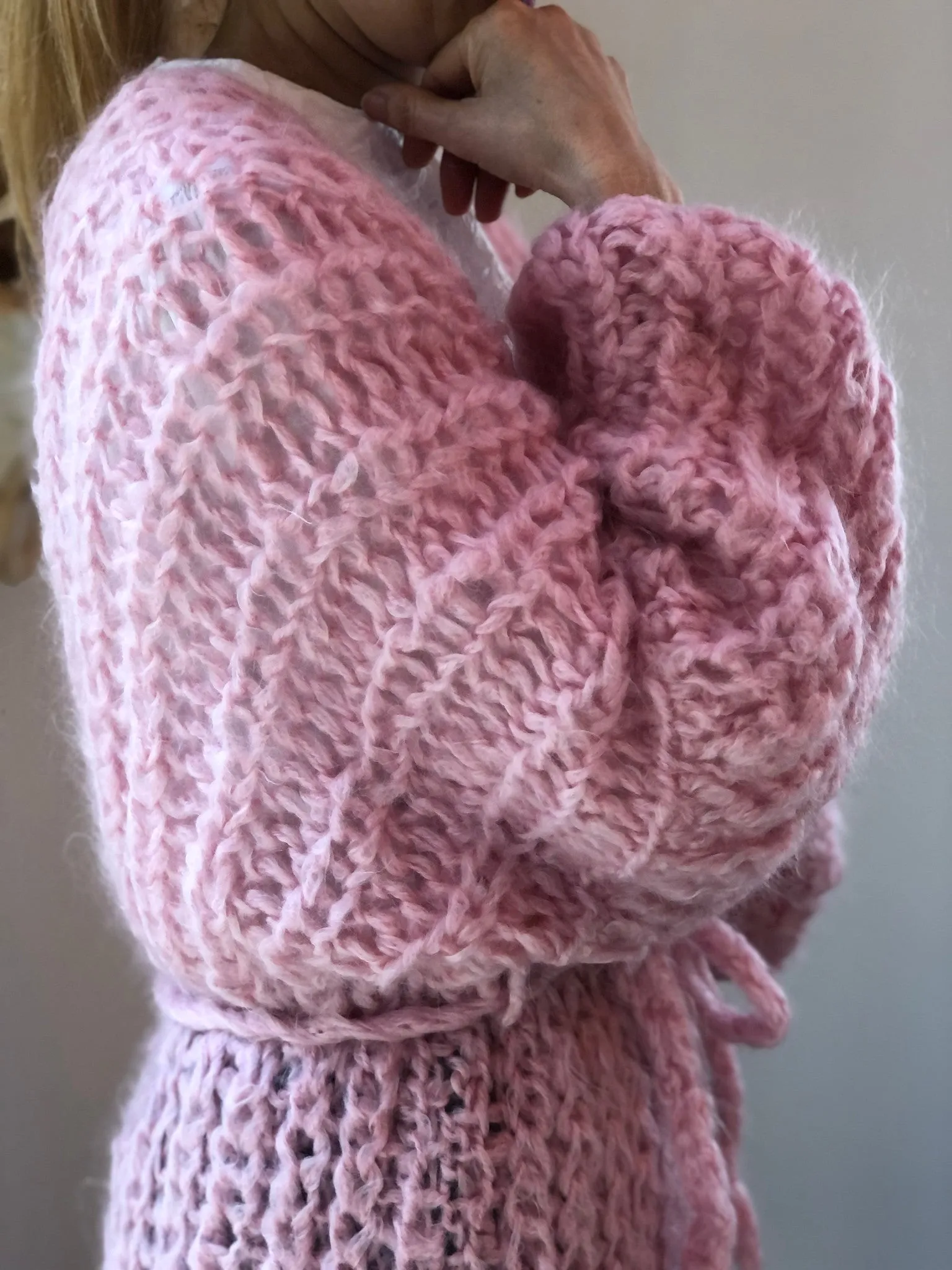 DIY Kit - Fisherman Rib Cardigan - Mohair So Soft