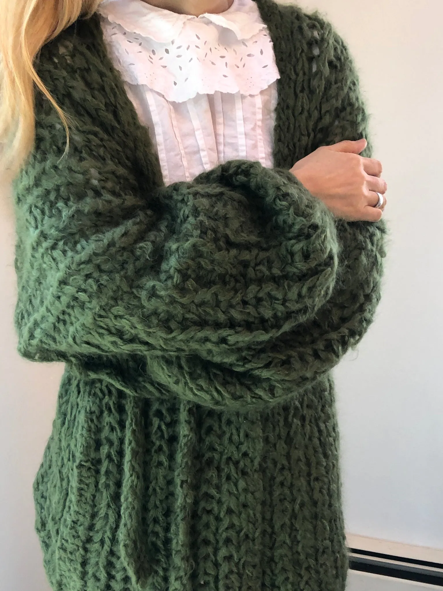 DIY Kit - Fisherman Rib Cardigan - Mohair So Soft