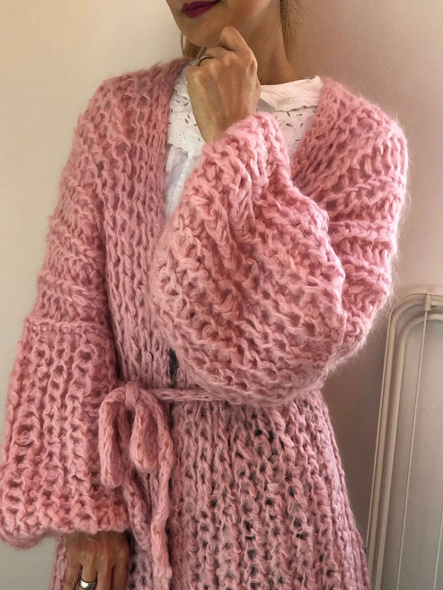 DIY Kit - Fisherman Rib Cardigan - Mohair So Soft