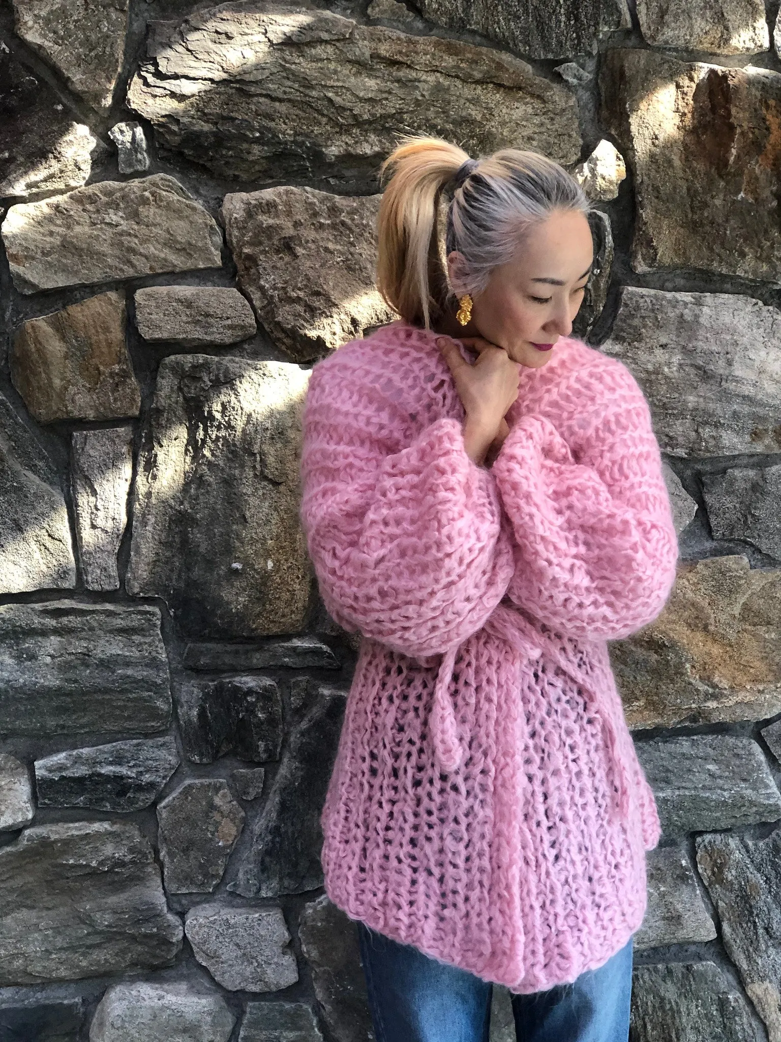 DIY Kit - Fisherman Rib Cardigan - Mohair So Soft