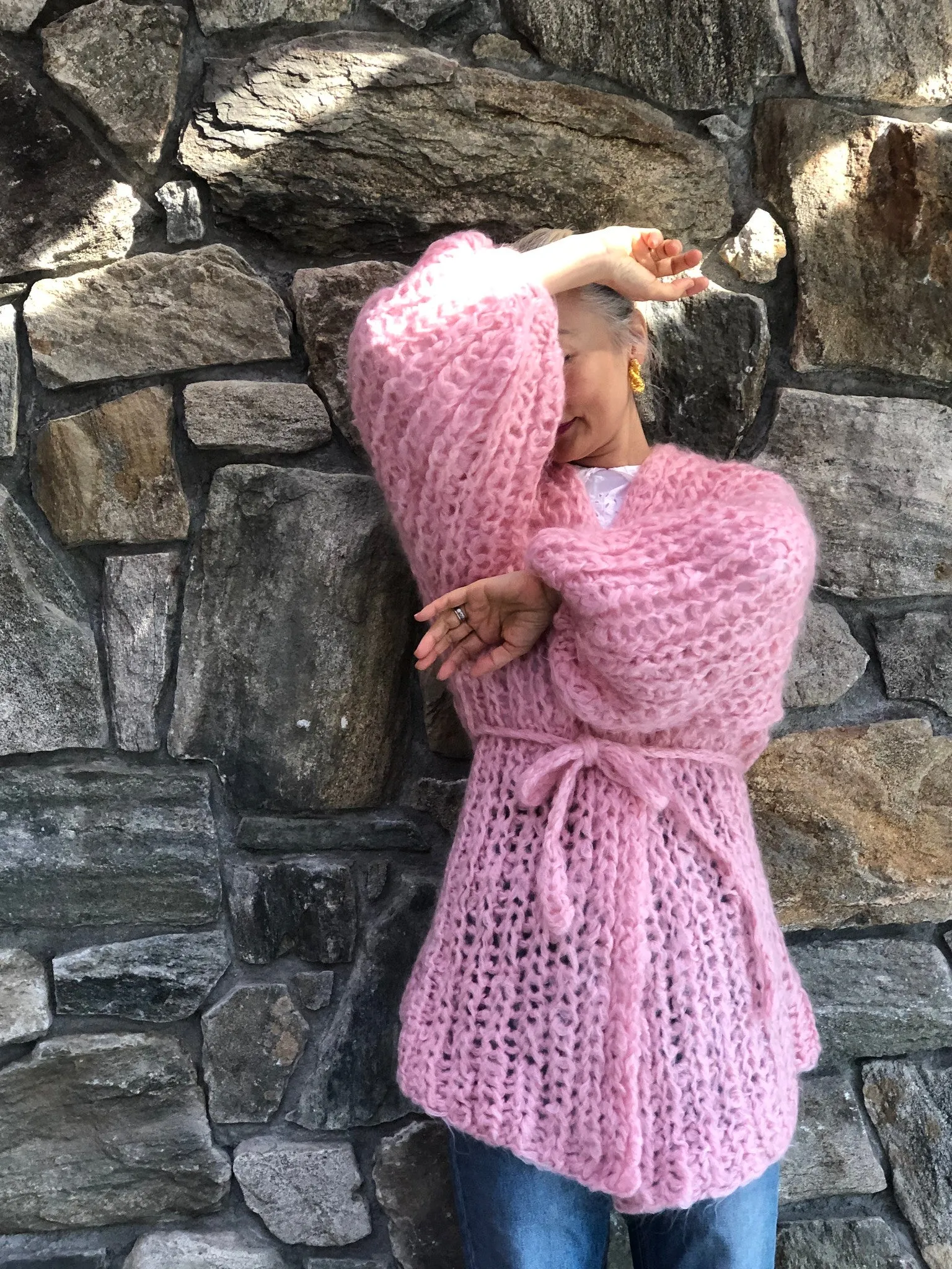 DIY Kit - Fisherman Rib Cardigan - Mohair So Soft