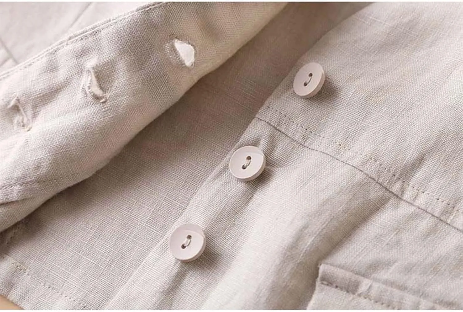 Dongfeng Women's Cotton Linen Sleeveless Vest Casual V Neck Button Down Blazer Waistcoat Jackets
