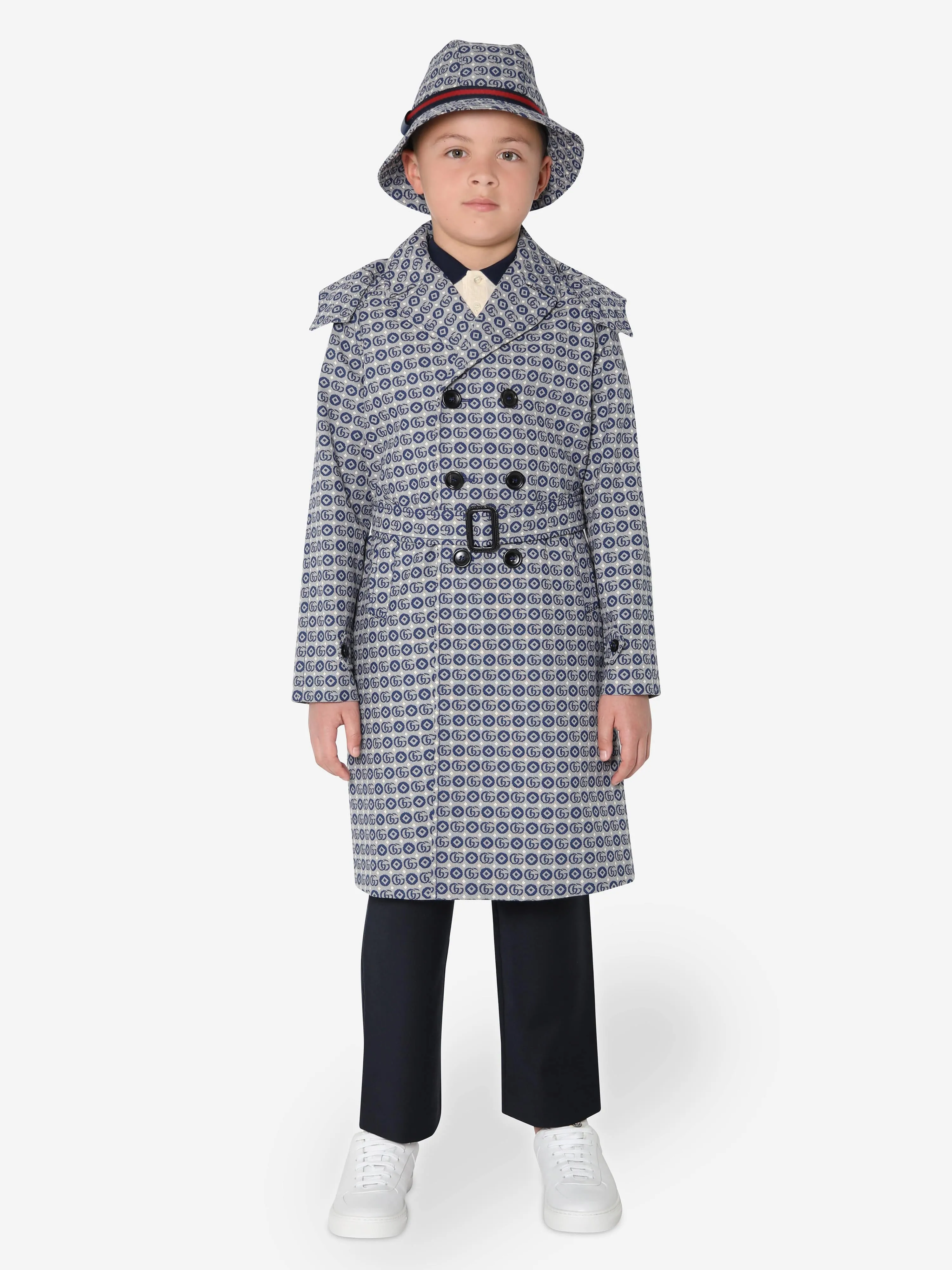 Gucci Kids Double GG Trench Coat