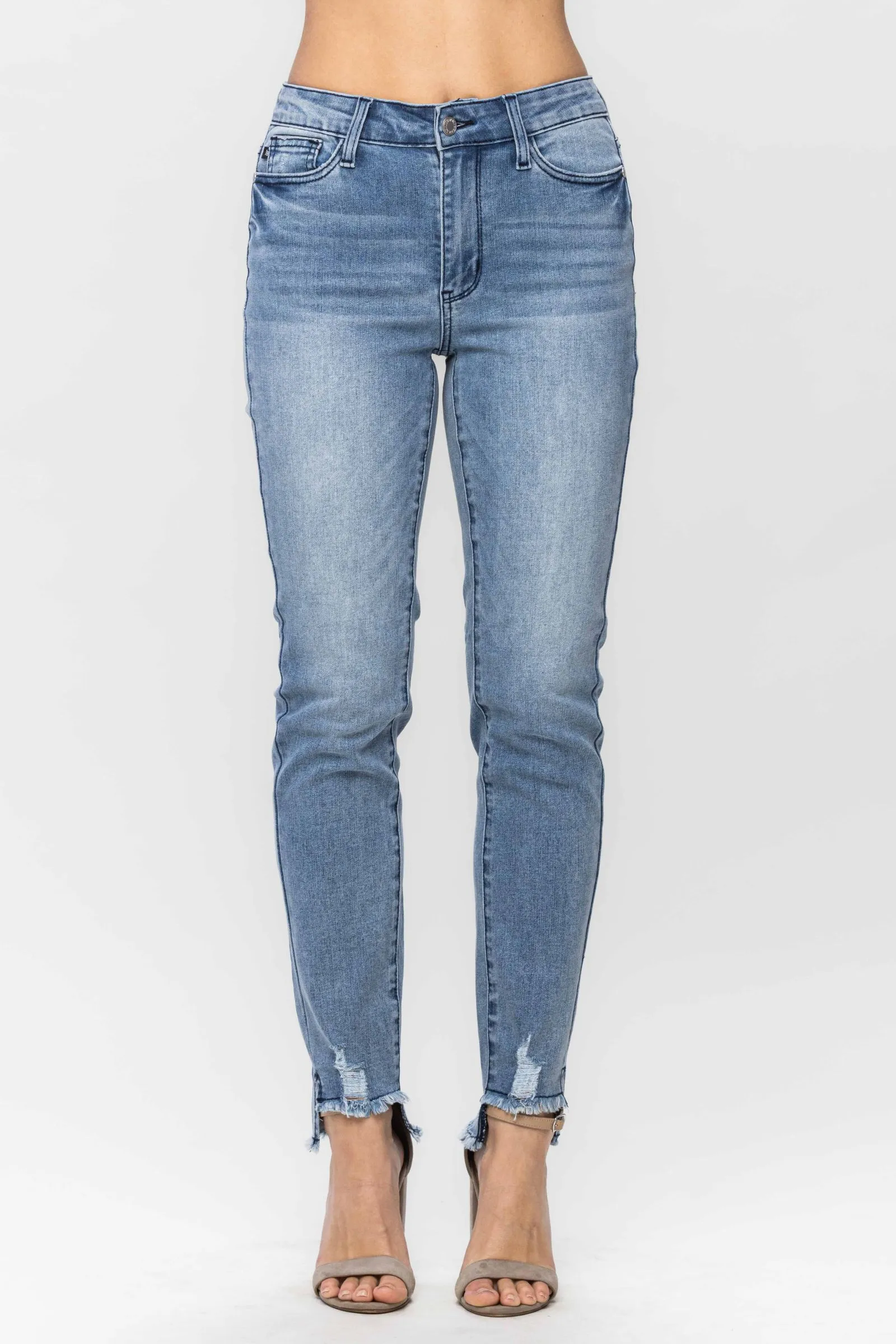 Judy Blue Mid-Rise Cool Denim Relaxed Jeans