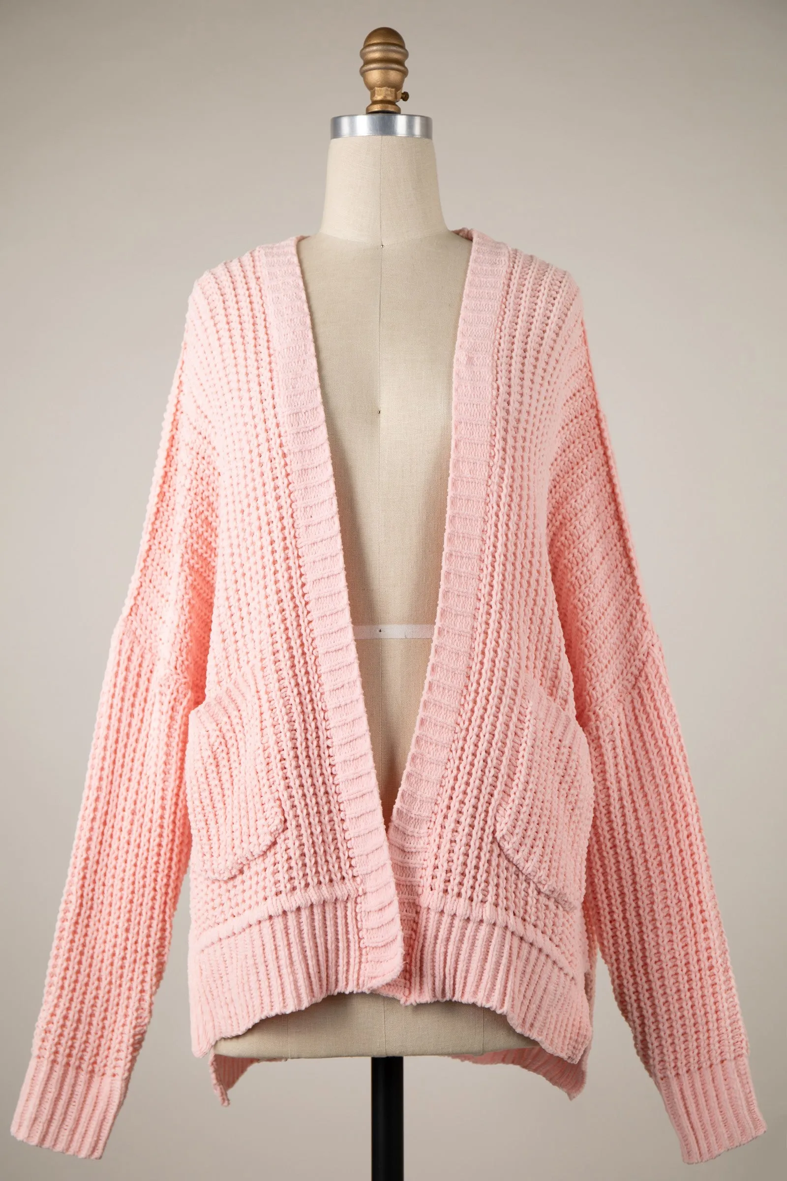 LONG SLEEVE CABLE KNIT CARDIGAN 1 PACK