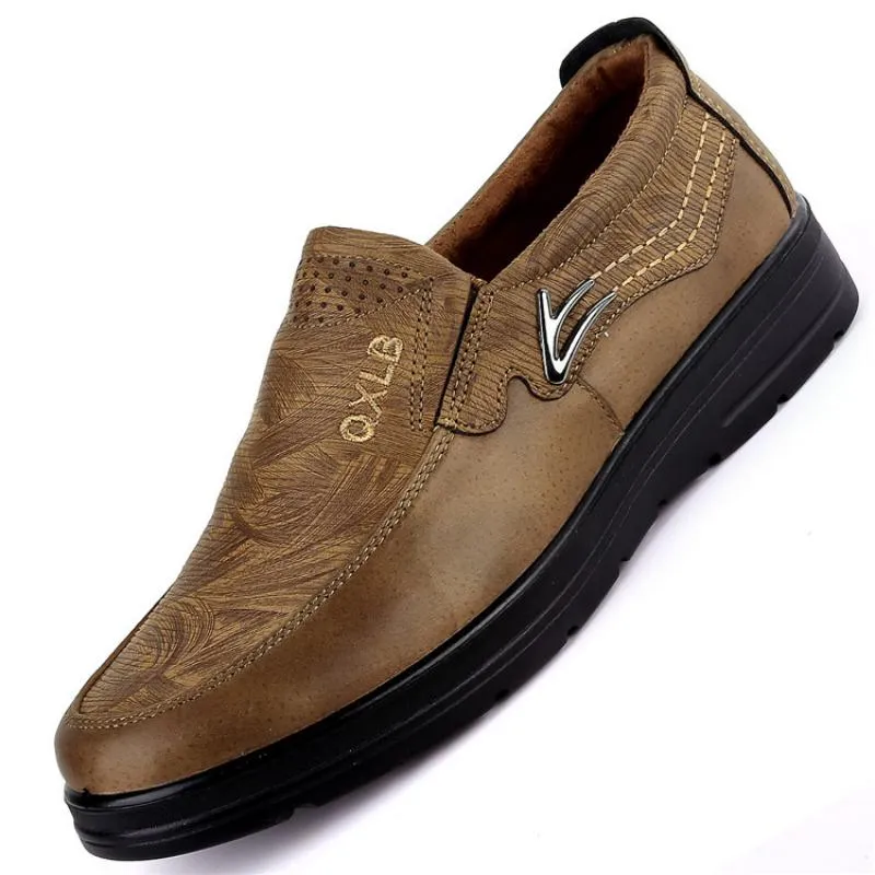 Men's Summer Casual Leather Flat Shoes