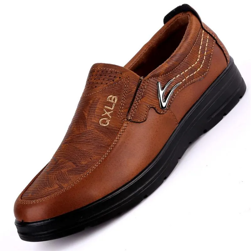 Men's Summer Casual Leather Flat Shoes