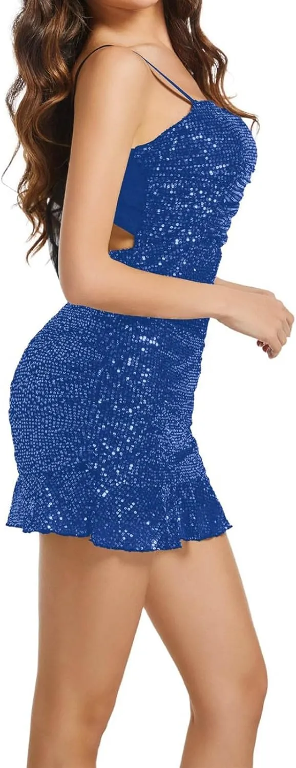 Midi Dresses for Women 2025 Maxi Dress V-Neck Spaghetti Strap Waist-Length Mini Sundresses Trendy Backless Dress