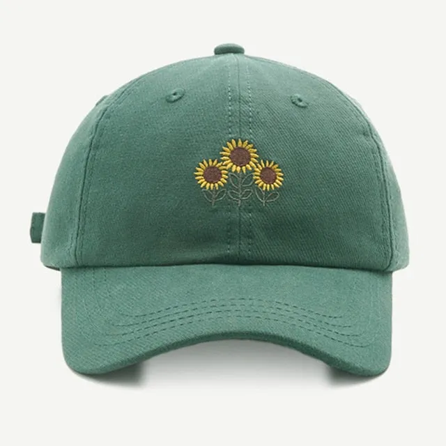 Minimalist Sunflower Dad Hat
