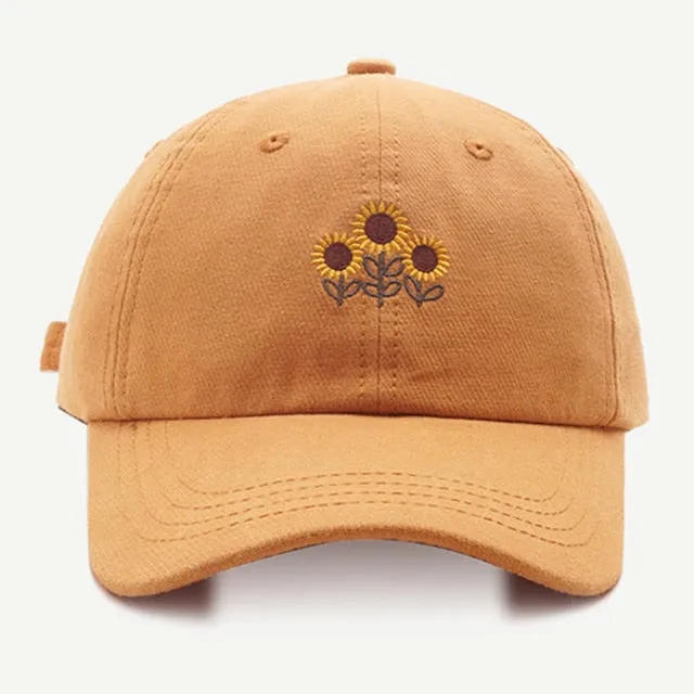 Minimalist Sunflower Dad Hat