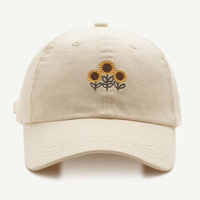 Minimalist Sunflower Dad Hat
