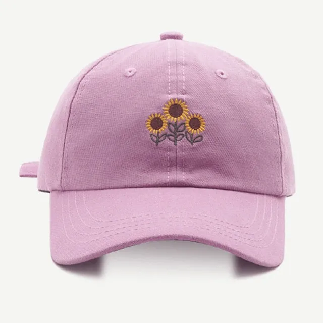 Minimalist Sunflower Dad Hat