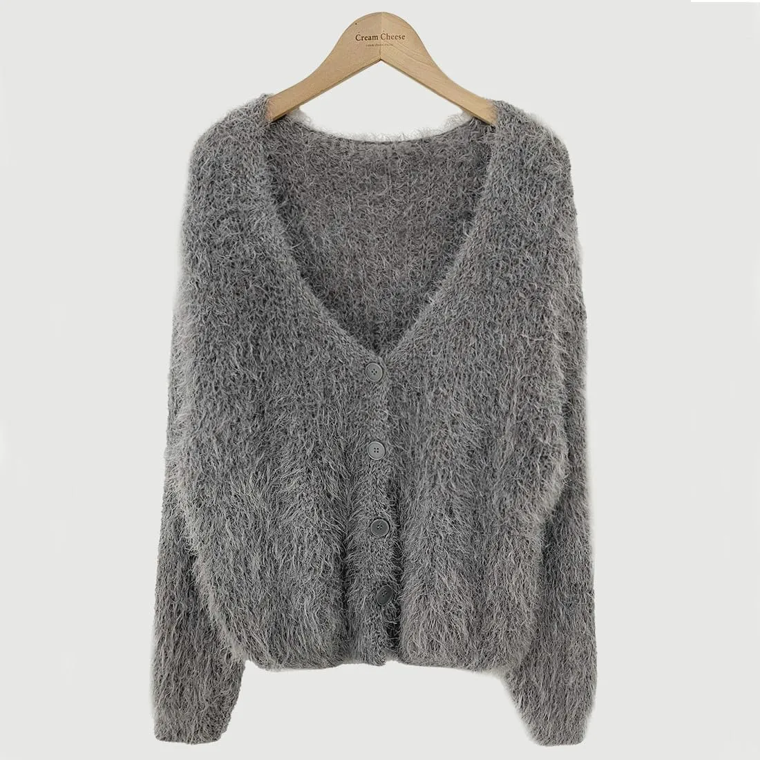 MOLERFO Fuzzy Mohair Cropped Cardigan Women Coquette Soft Warm Cardigan Trendy Fall Open Front Cardigan Sweaters