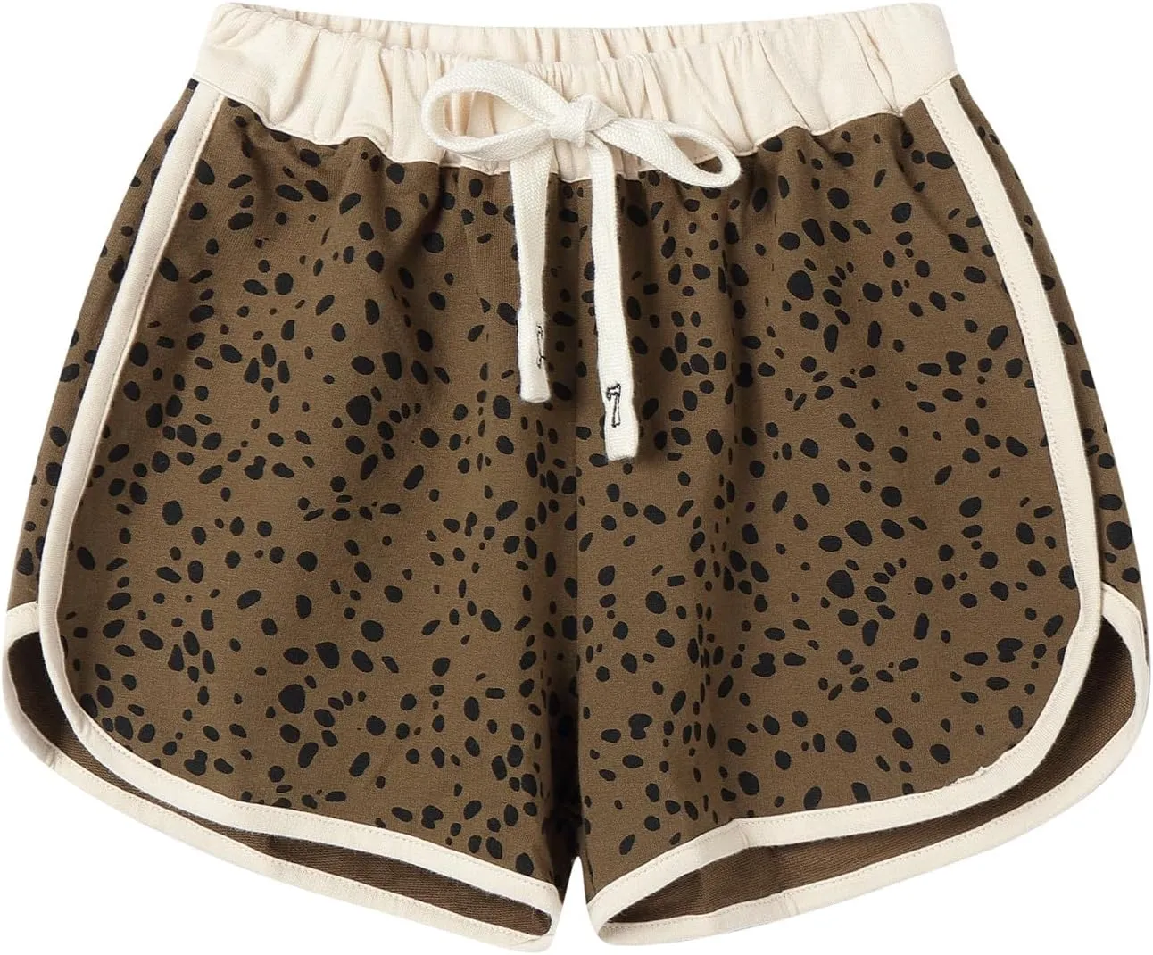 Mud Kingdom Girls Leopard Shorts Loose Elastic Waist with Drawstring Summer