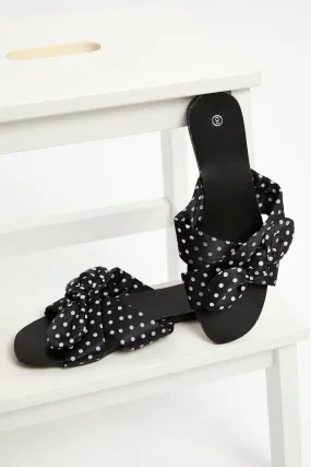 Polka Dot Flat Slides