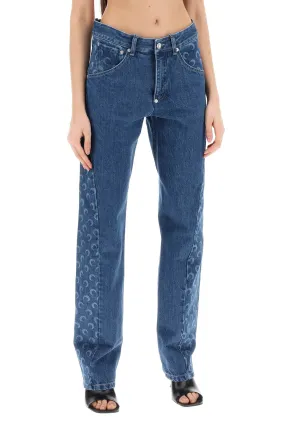 "regenerated denim moon all over jeans