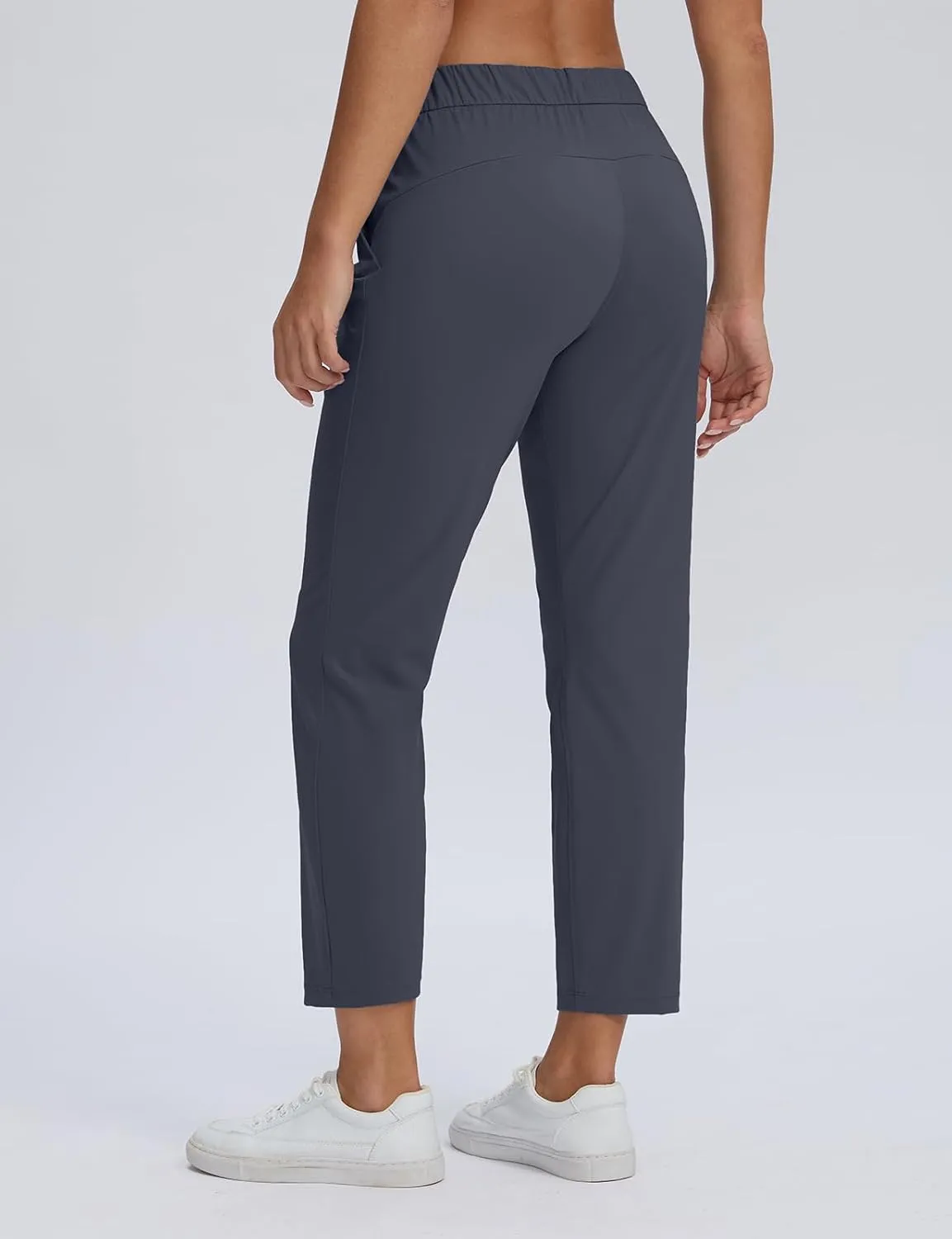 Seamaid Women's Golf Pants with Pockets 7/8 Stretch Travel Ankle Pants for Casual Athletic