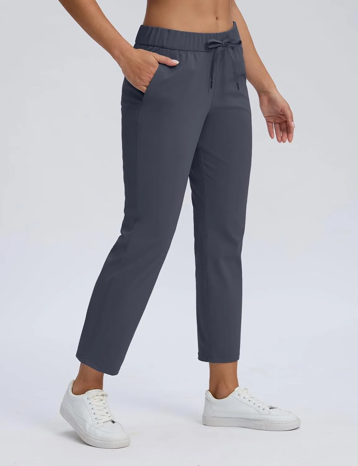 Seamaid Women's Golf Pants with Pockets 7/8 Stretch Travel Ankle Pants for Casual Athletic