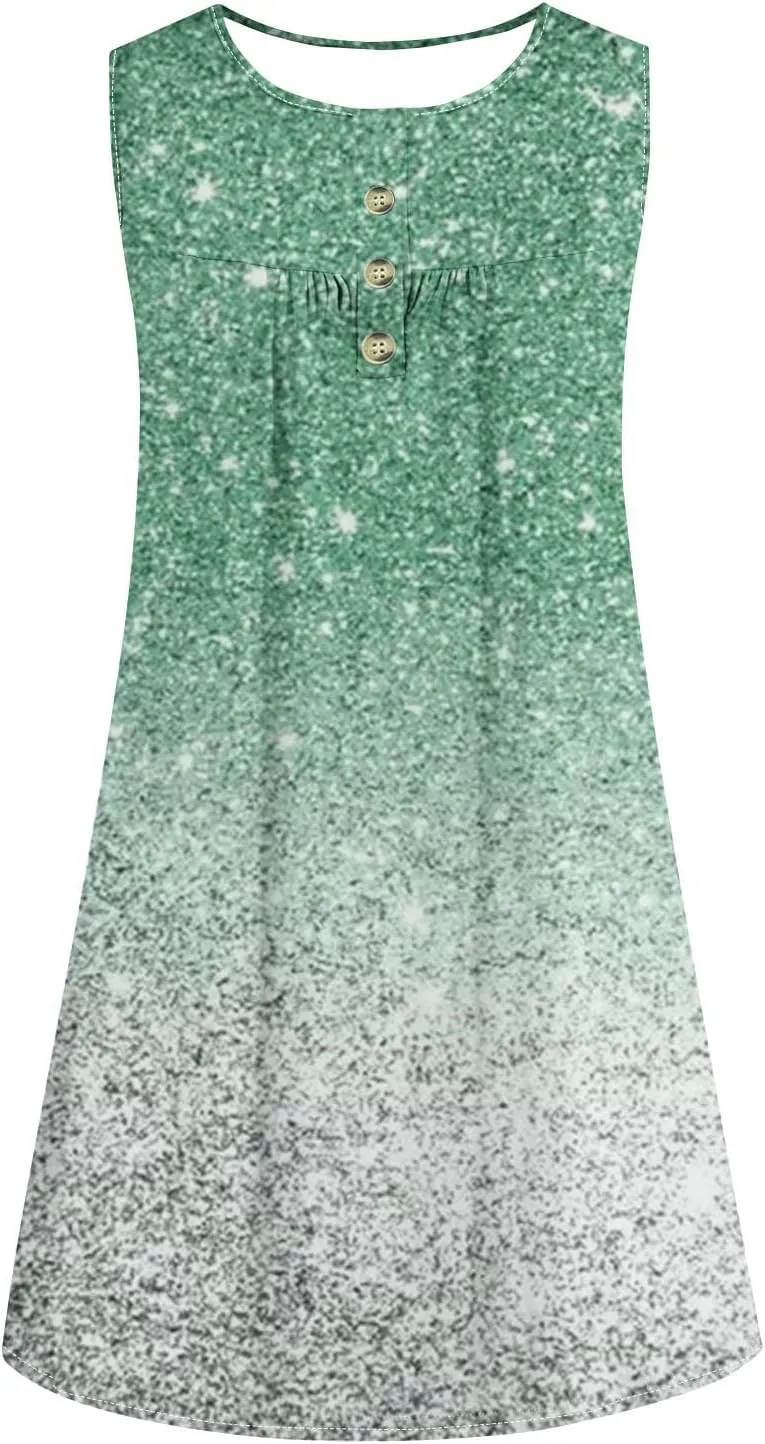 Sleeveless Women's Summer Dresses Aline Mini Dress Swing Dress Patterned Casual Dress Vacation Beach Dress