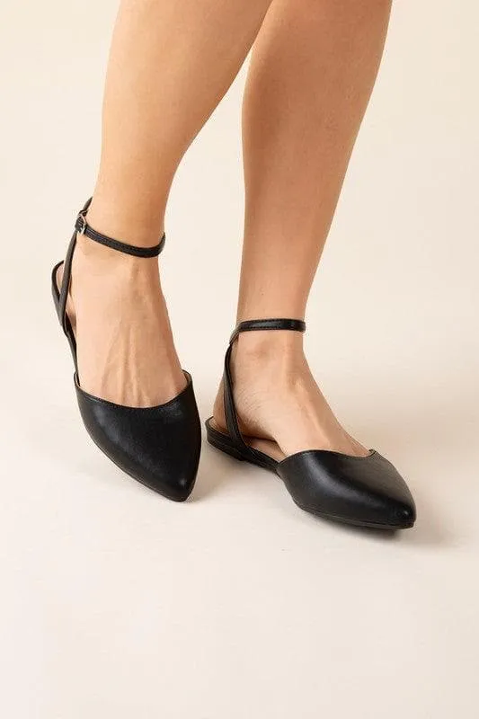 SODA Linden-S Ankle Strap Flats