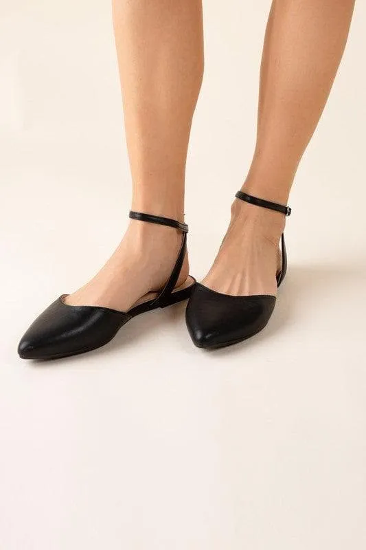 SODA Linden-S Ankle Strap Flats