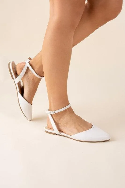 SODA Linden-S Ankle Strap Flats