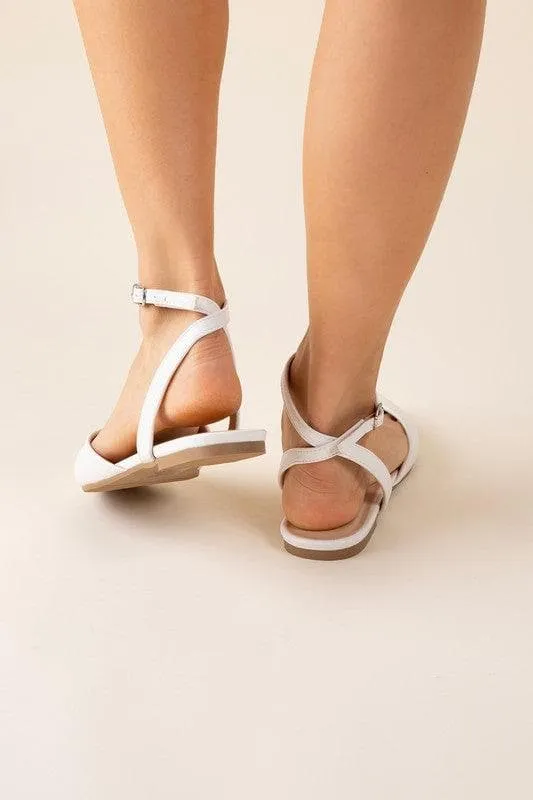 SODA Linden-S Ankle Strap Flats