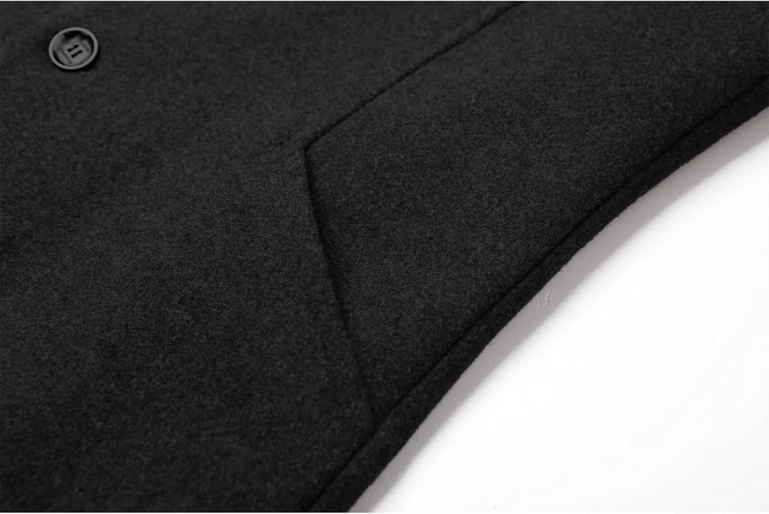 SOMTHRON Men's Winter Trench Coat Lapel Single Breasted Slim Fit Wool Blend Overcoat Jacket Mid-Long Pea Coat