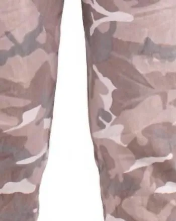 Stretch Camo Pants In Pale Pink | Pale Pink