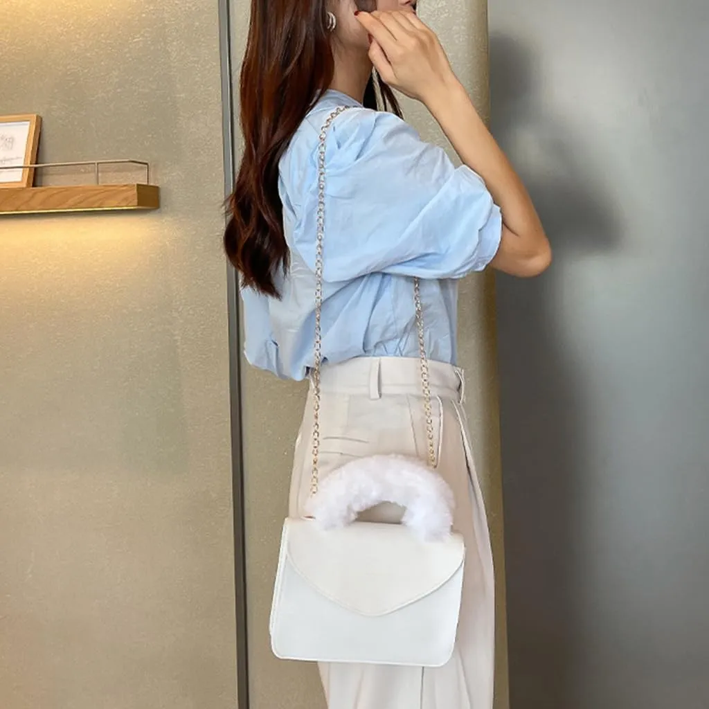 Stylish Square Bag with Trendy Chain Strap & Fashionable Handbag
