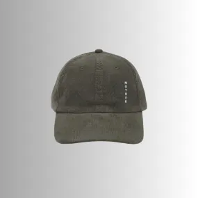 Vintage Embroidered Corduroy Dad Hat - Olive