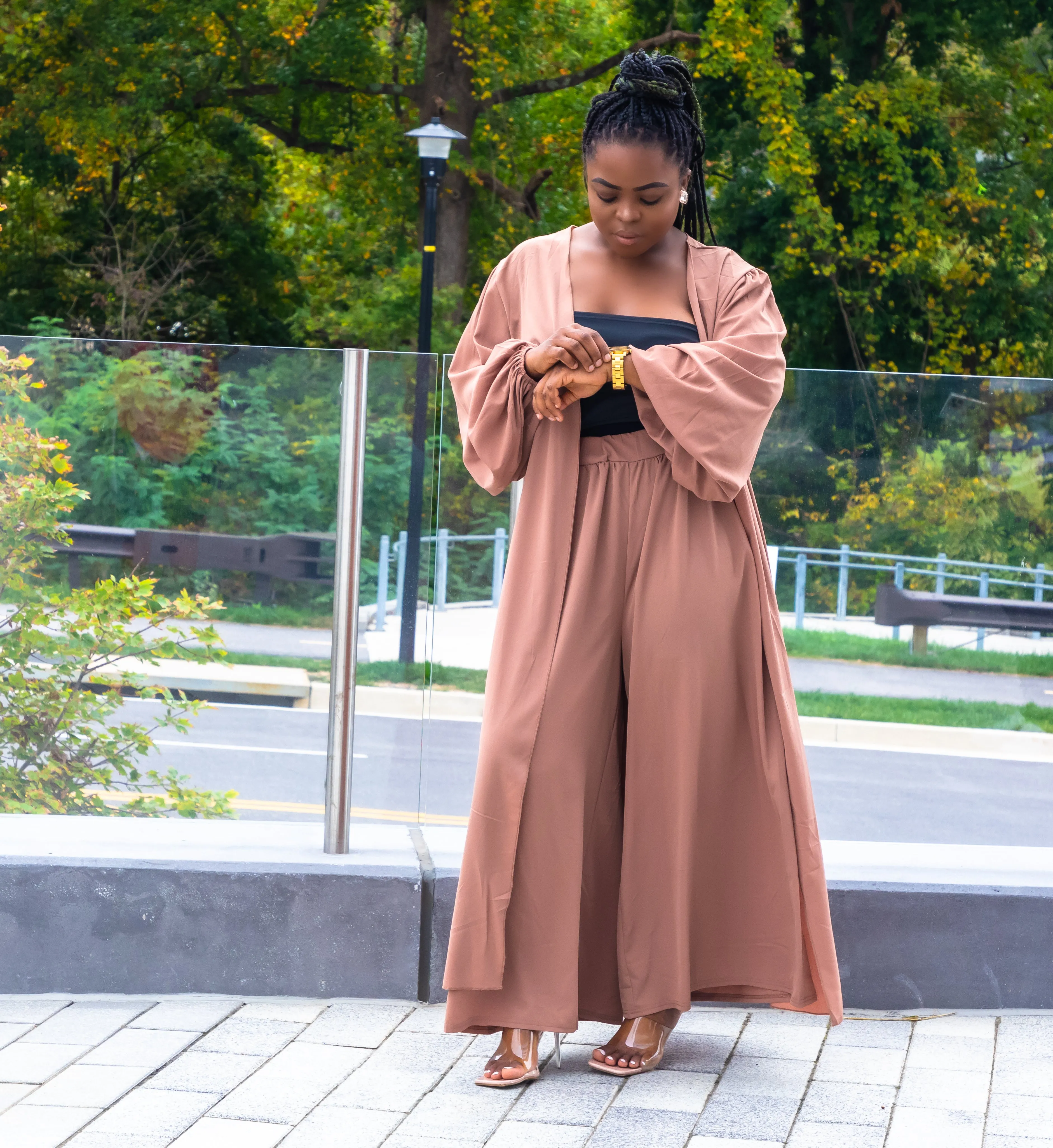 Women Kimono Pant 3 Piece Set