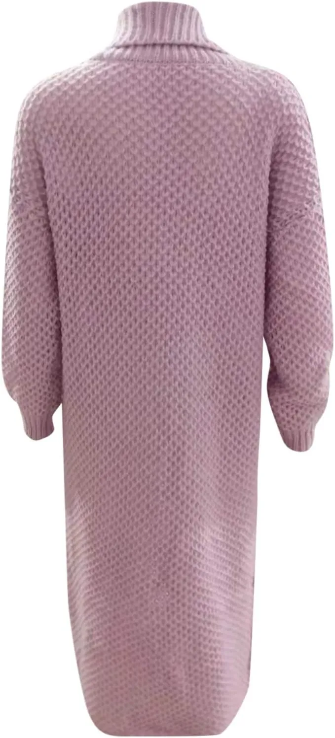 Women's Cardigan Long Sleeve Chunky Knit Sweater With Embroidered High Waisted Oversized Fit Soft Elegant Loose Tops