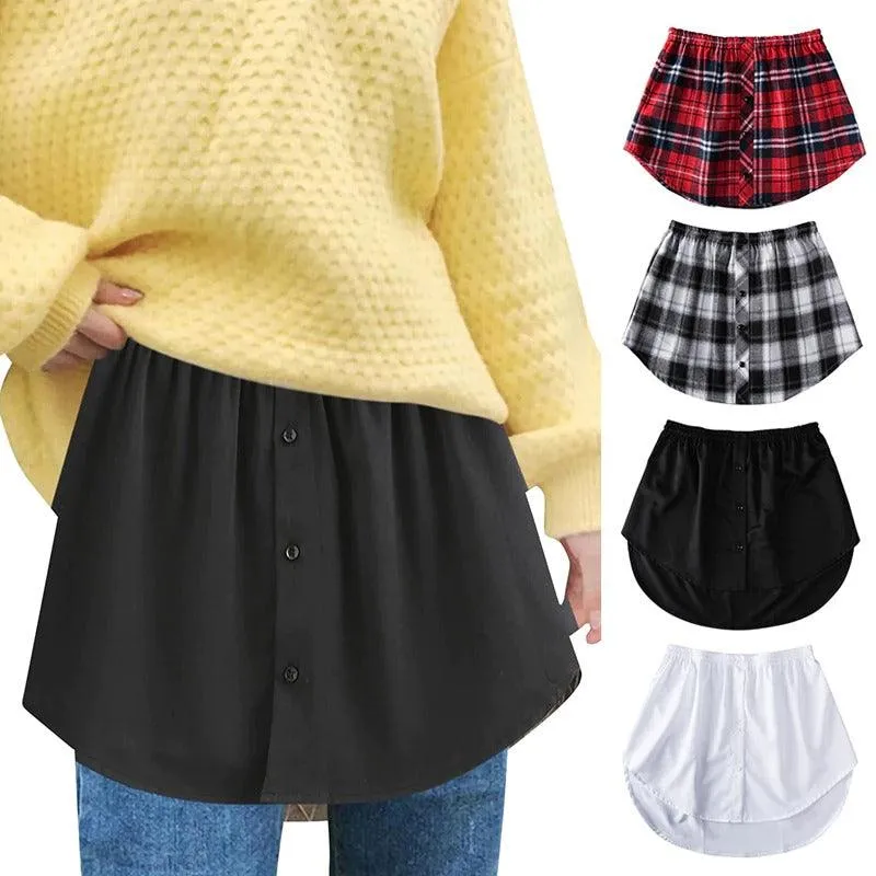 Women's Comfortable Shirt Extender- Fake mini skirt