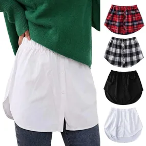 Women's Comfortable Shirt Extender- Fake mini skirt